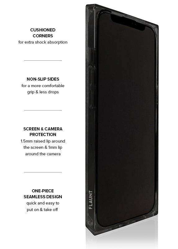 SQUARE® Black Crocodile Faux Leather Pixel Case