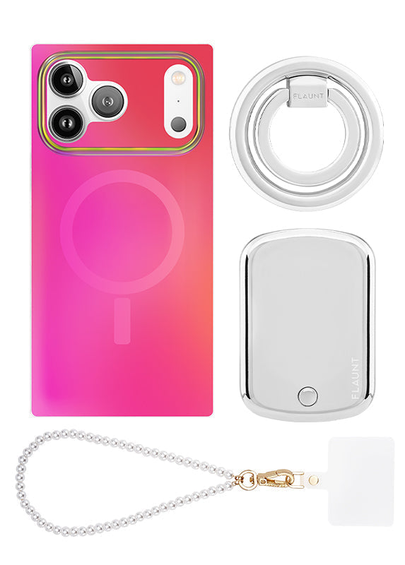 Pink Iridescent Satin Bundle Set