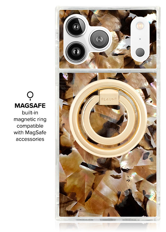 SQUARE® Brown Abalone Shell iPhone Case
