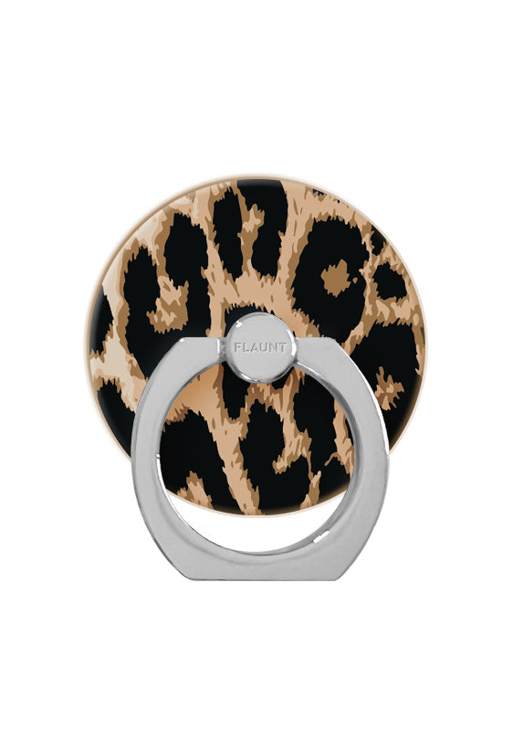 Leopard Print Adhesive Phone Ring Stand