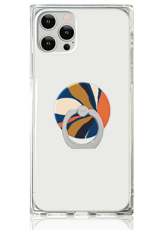 Navy Blossom Adhesive Phone Ring Stand