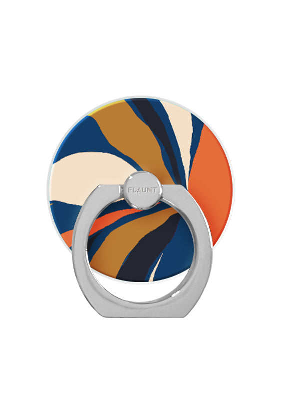 Navy Blossom Adhesive Phone Ring Stand