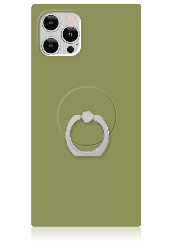 Olive Green Adhesive Phone Ring Stand