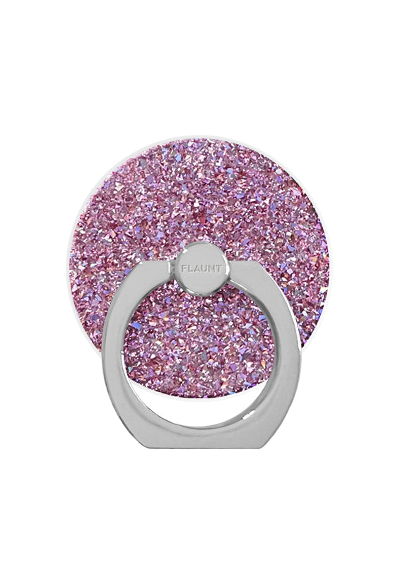 Pink Glitter Adhesive Phone Ring Stand