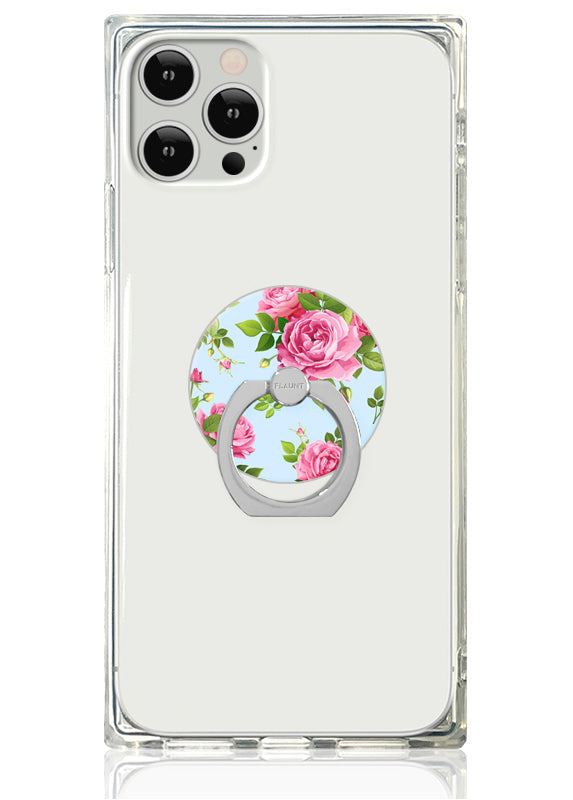 Pink Rose Bouquet Adhesive Phone Ring Stand