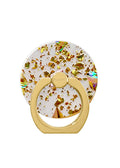 Shell and Gold Flake Adhesive Phone Ring Stand