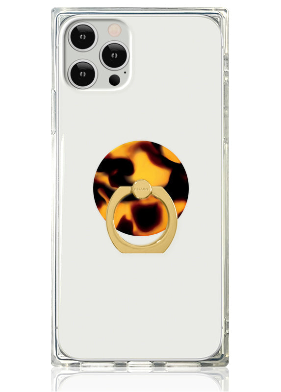 Tortoise Print Adhesive Phone Ring Stand