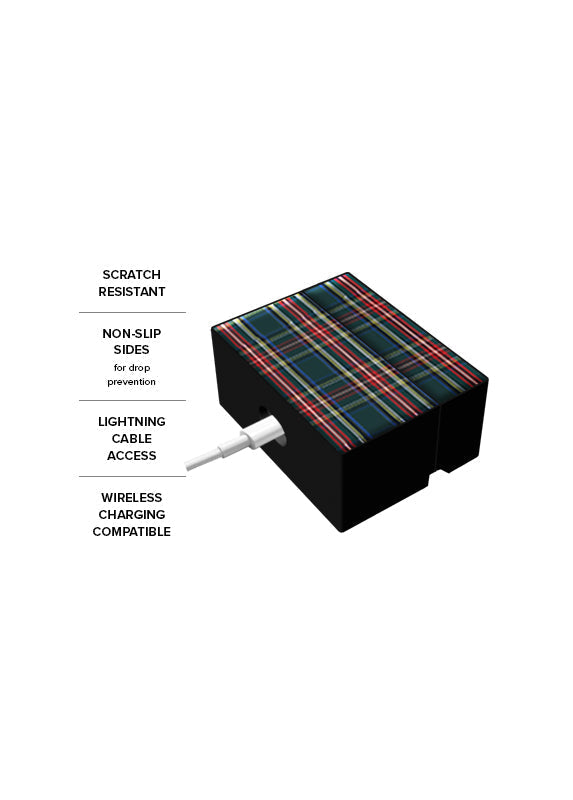 SQUARE® Green Plaid AirPods Case