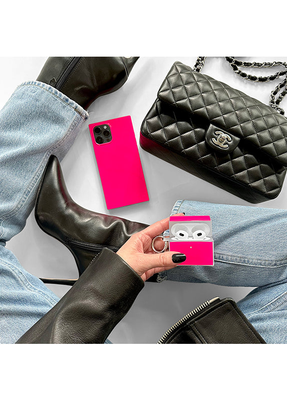 SQUARE® Neon Pink AirPods Case