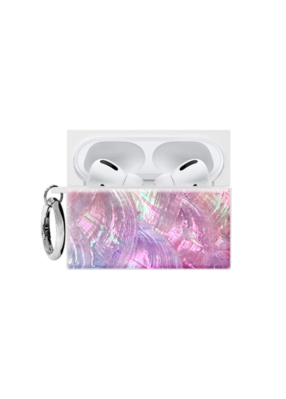 SQUARE® Pink Mother of Pearl AirPods Case