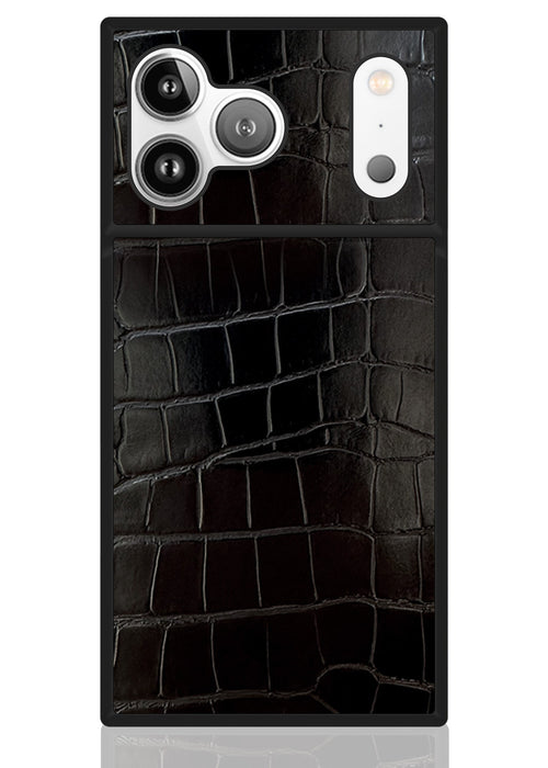 Black Crocodile Faux Leather Bundle Set