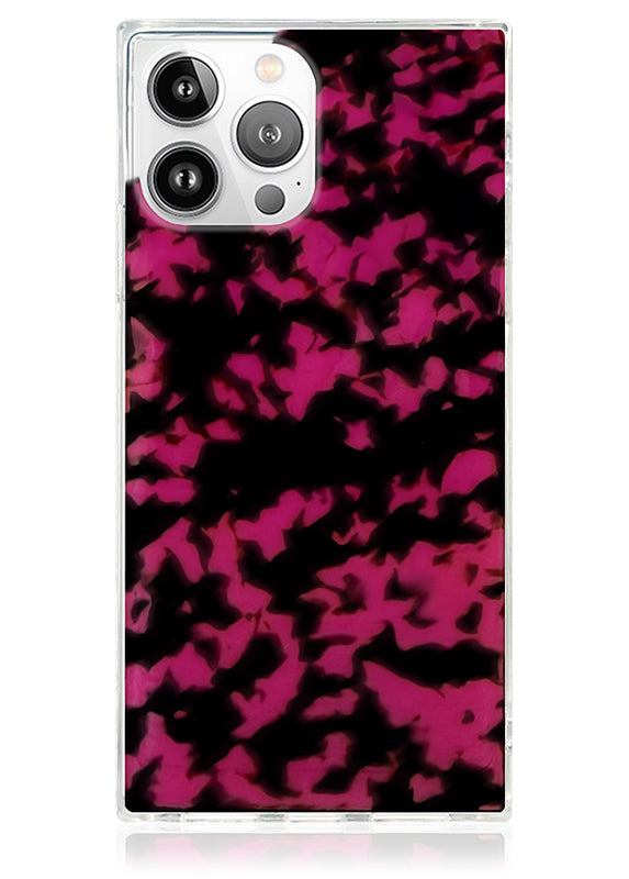 SQUARE® Raspberry Tortoise Shell iPhone Case
