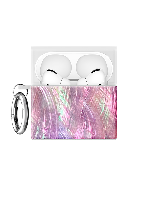 SQUARE® Pink Mother of Pearl AirPods Case