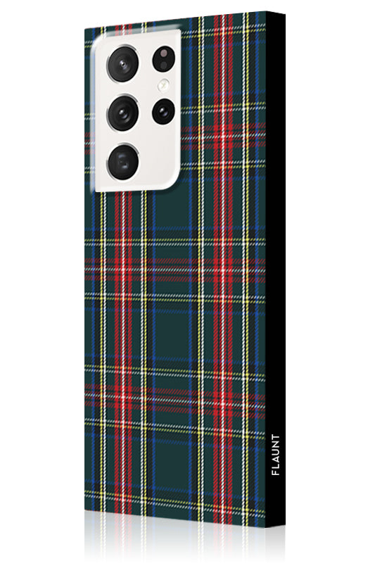 SQUARE® Green Plaid Galaxy Case