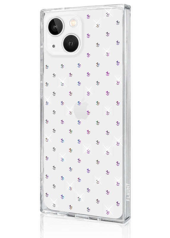 SQUARE® Iridescent Crystal Rhinestone iPhone Case