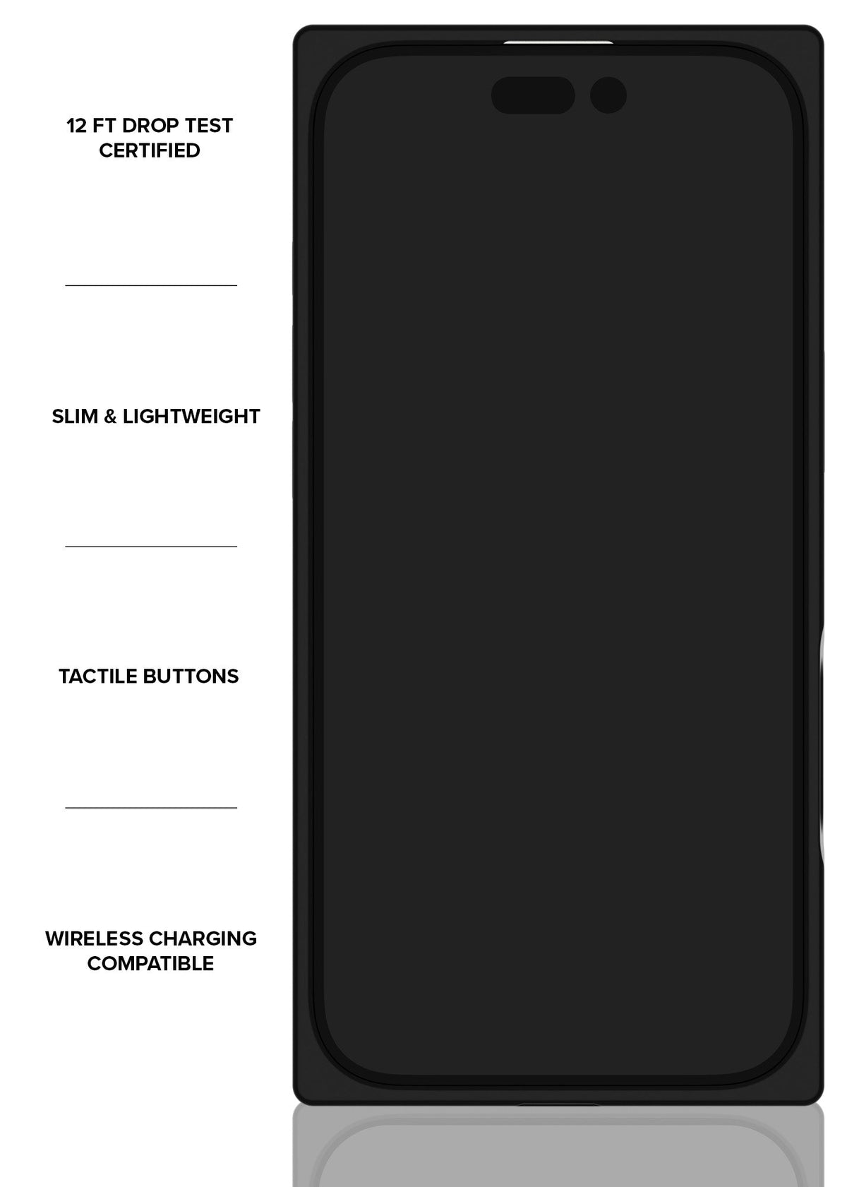 SQUARE® Matte Black iPhone Case