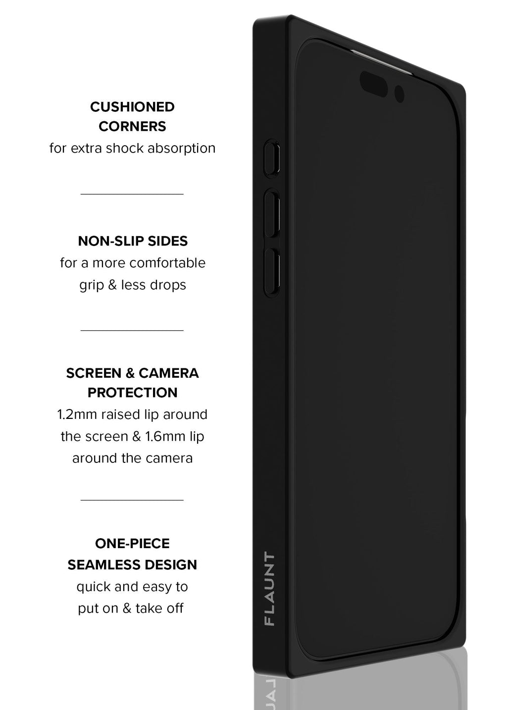 SQUARE® Matte Black iPhone Case