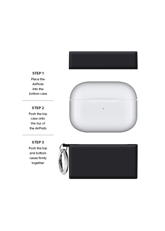 SQUARE® Matte Black AirPods Case