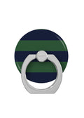 Navy & Green Rugby Stripe Adhesive Phone Ring Stand