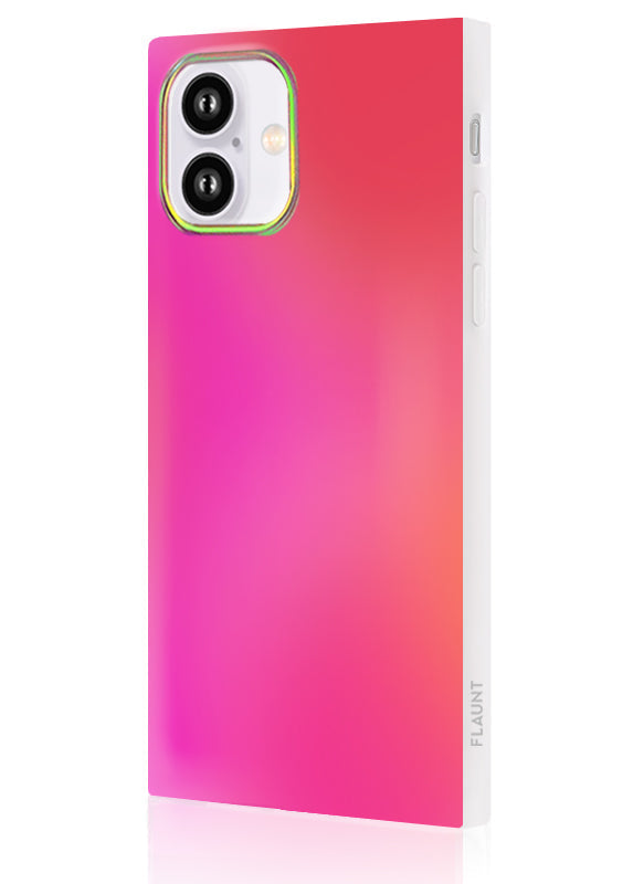 SQUARE® Pink Iridescent Satin iPhone Case