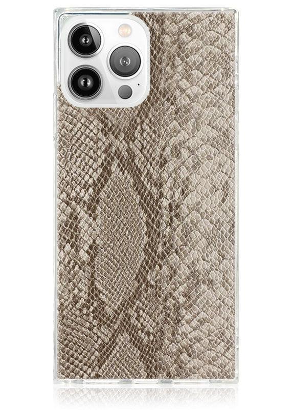 SQUARE® Nude Python Faux Leather iPhone Case
