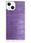SQUARE® Purple Crocodile Faux Leather iPhone Case