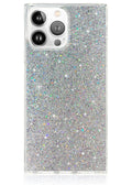 SQUARE® Silver Glitter iPhone Case