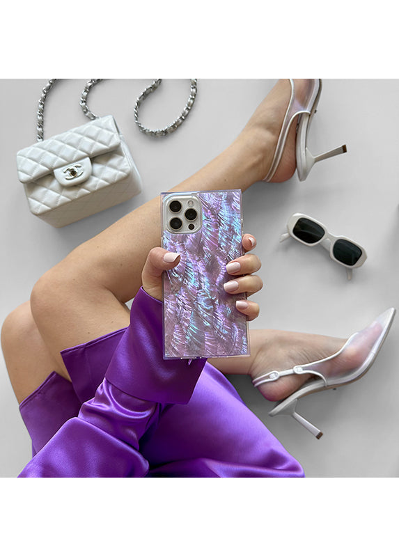 SQUARE® Violet Mother of Pearl iPhone Case