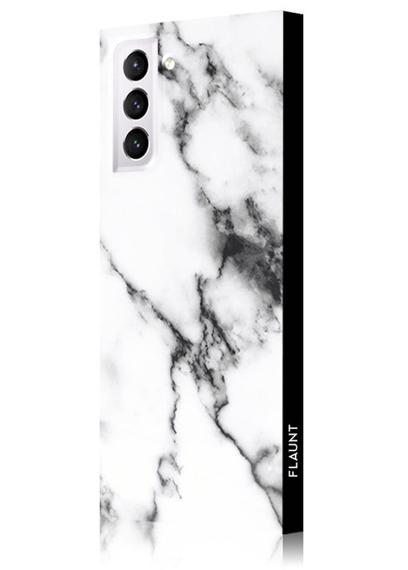 SQUARE® White Marble Galaxy Case