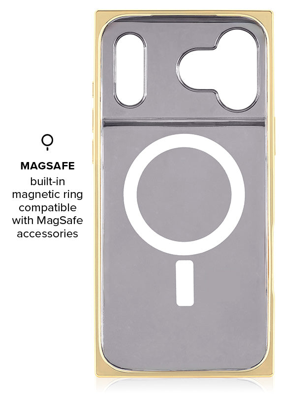 Elite Collection - SQUARE® Gilded Gold Faux Croc iPhone Case