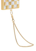 Gold Wheat Braid Chain Phone Charm