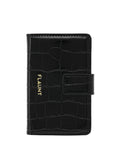 Black Crocodile Faux Leather MagSafe Wallet (Works with MagSafe Cases Only)