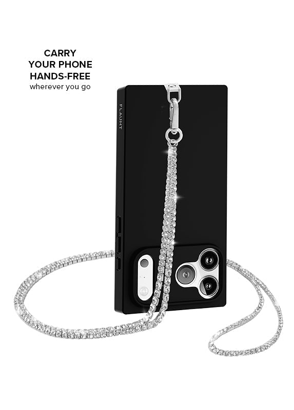 Faux Diamond Tennis Phone Crossbody
