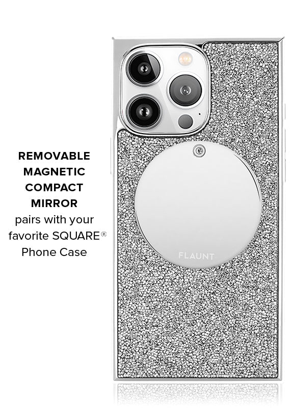 Silver Metallic MagSafe Compact Mirror (Works with MagSafe Cases Only)