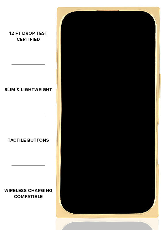 Elite Collection - SQUARE® Gold Crystal Elegance iPhone Case