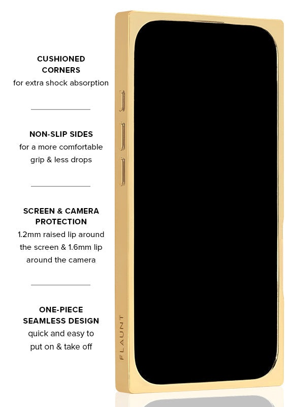 Elite Collection - SQUARE® Gold Crystal Elegance iPhone Case