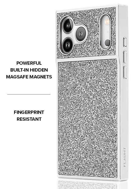 Elite Collection - SQUARE® Silver Crystal Elegance iPhone Case